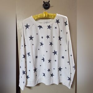 Grayson Threads White and Blue Star Sweatshirt